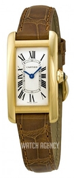 Cartier WGTA0010 Tank Louis Ladies Hand Wind Watch; Silvered Beaded Dial; 29.5 mm x 22.0 mm (Alligator) Leather Strap