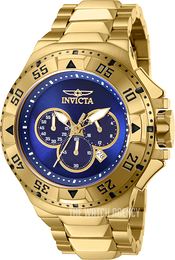 Invicta Excursion Blue/Yellow gold toned steel Ø50 mm 43648