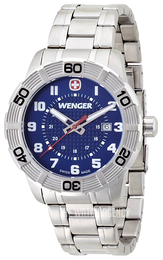 Wenger Swiss Army deals Roadster 45mm Steel Black Dial Mens Quartz Watch 01.0851.10