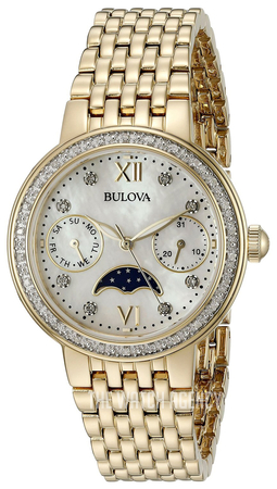 Diamond Silver colored/Yellow gold toned steel Ø31 mm ref. 98R224 配送ネットワーク BULOVA 98R224 腕時計(アナログ)
