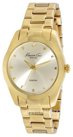 kenneth cole diamond watch gold