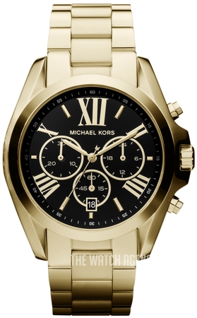 mk watch black and gold