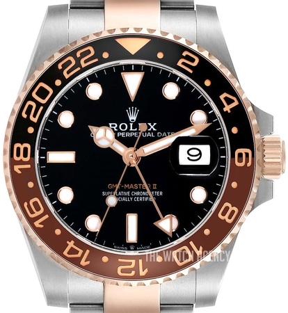 Rolex gmt ii rose on sale gold