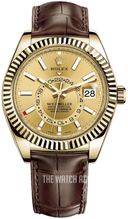 rolex sky dweller brown leather