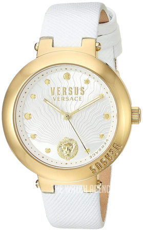 versace white leather watch