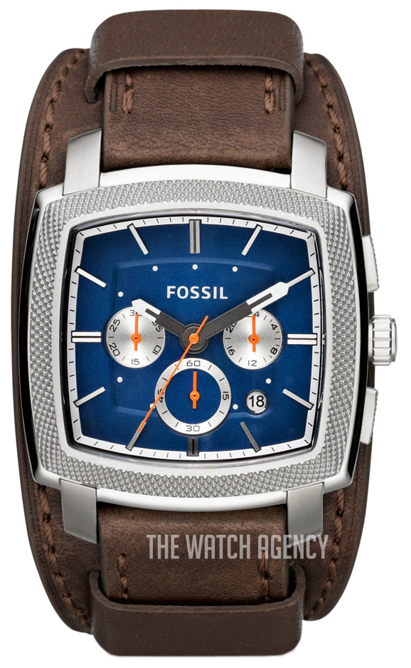 Fossil watch square on sale leather