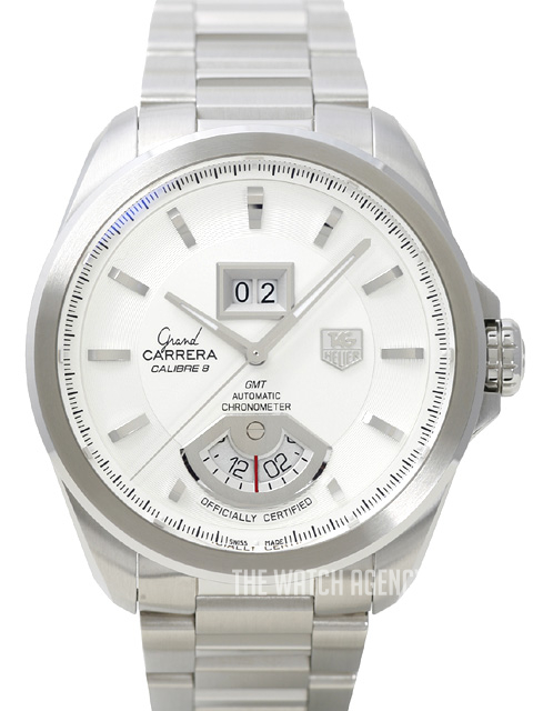 Grand Carrera Calibre 8RS Grande Date And GMT White Steel 42.5 mm ref. WAV5112.BA0901