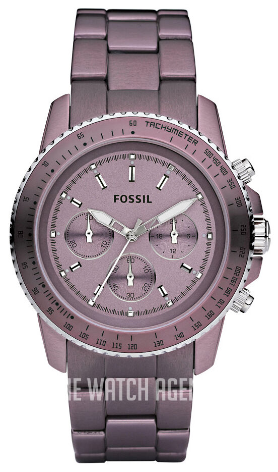 Fossil Stella Womens CH-2747 Chronograph LAVENDER Quartz 42mm Watch 5.3/4 Fossil Women main image 4