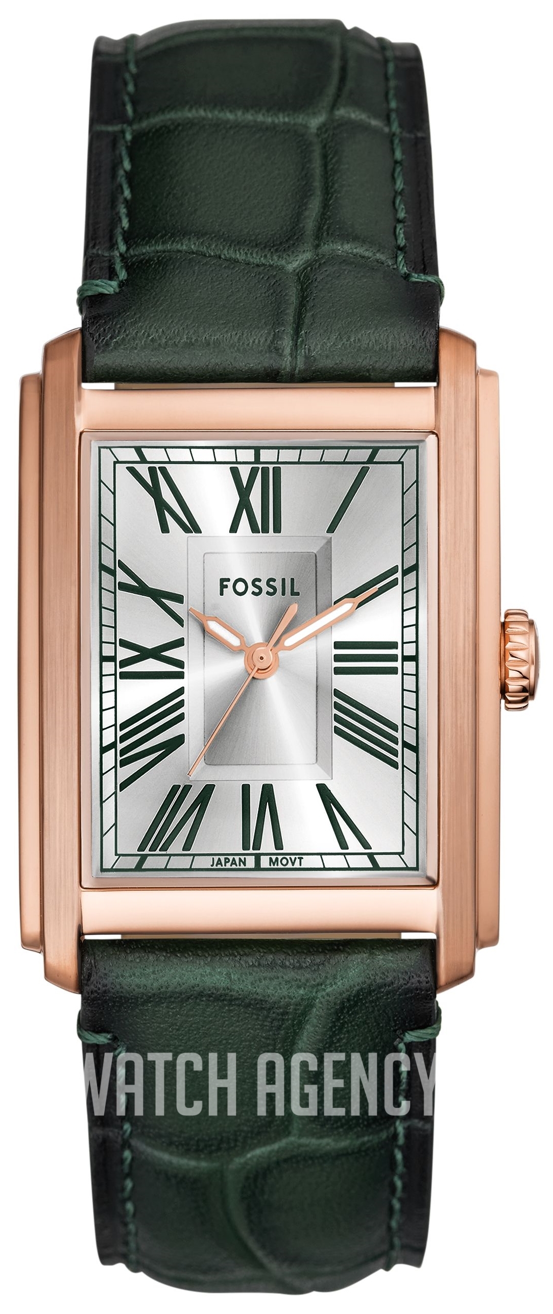 Fossil CARRAWAY グリーンクロコ 腕時計 クォーツ FS6077 Fossil FS6077 - Carraway Watch • Watchard.com