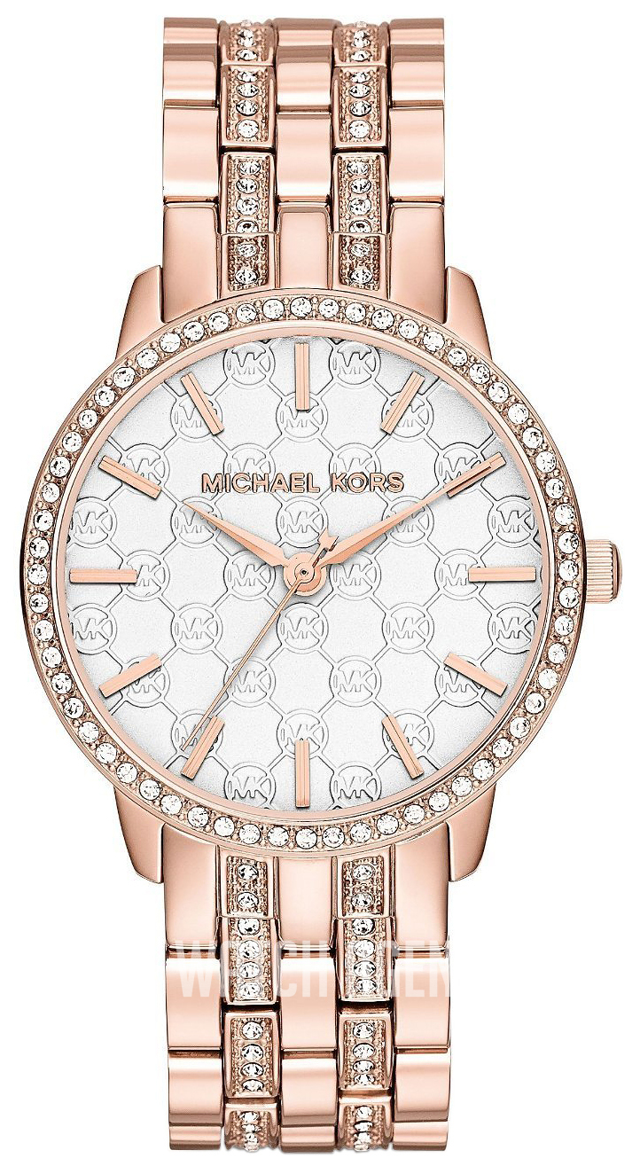 箱付き新品★定価30,000円程★MICHAEL KORS 腕時計MK3737 Michael Kors Mini Darci MK3738 crystal Bezel Women's S/S Black