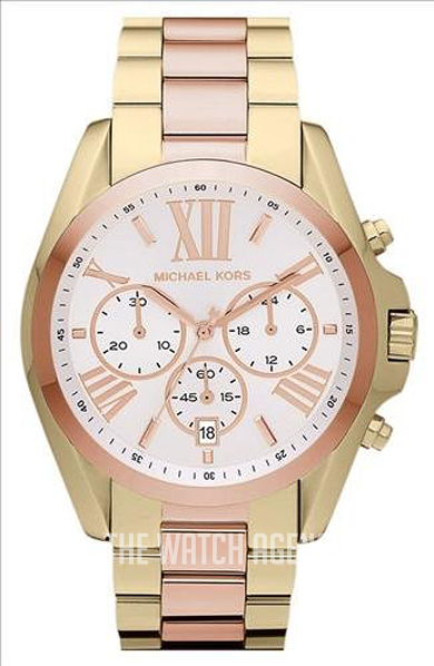 【電池交換済】MICHAEL KORS ピンクゴールド クロノグラフ腕時計 MK5651 Michael Kors Bradshaw | TheWatchAgency.com
