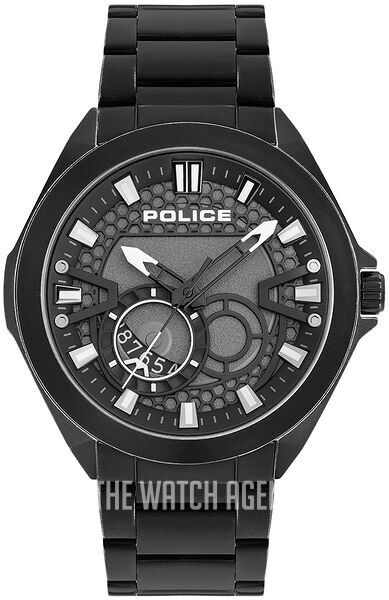 Montre Homme Police Quartz PEWJA2121401 - Boîtier Acier 42mm, Bracelet Cuir Bleu